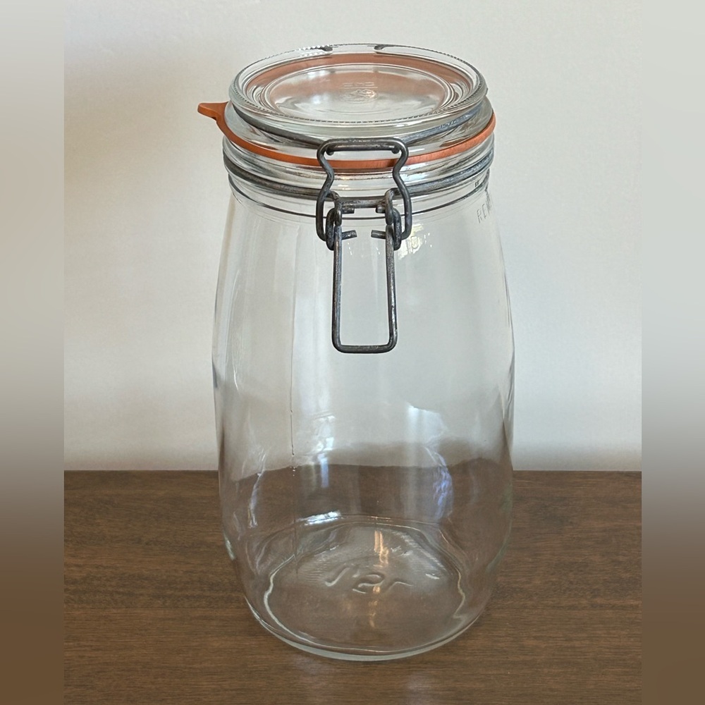ARC FRANCE NIVEAU DE REMPLISSAGE 1.5 L JAR CANISTER WITH BAIL WIRE HINGED LID